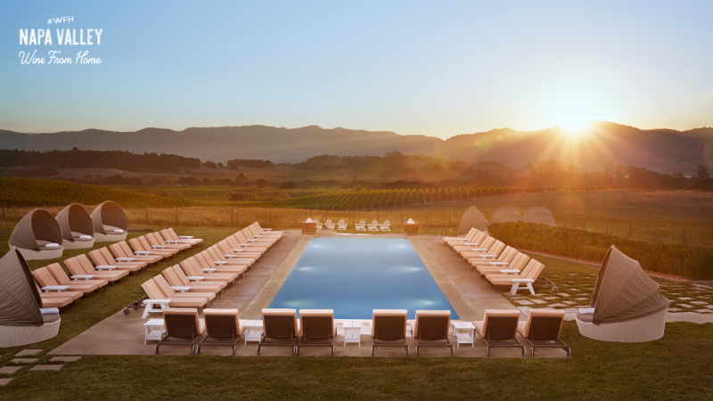 Our next Zoom meeting just got more exciting. We’ll be imagining ourselves poolside in Wine Country thanks to this Hilltop Pool backdrop from <a href="/carnerosresort/">Carneros Resort</a> bit.ly/3eUEQ25