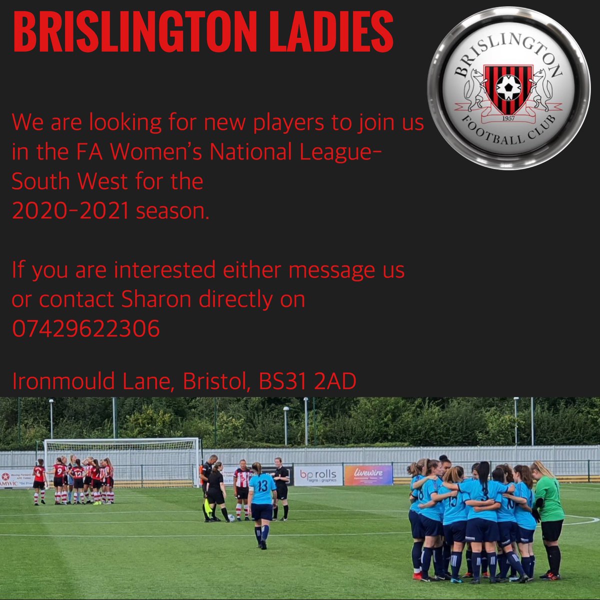 BrislingtonLFC's tweet photo. Want a new challenge?
Come and join us in the @FAWNL for the new season.

All details are below.. 
🔴⚫️ https://t.co/F7JOl1305O