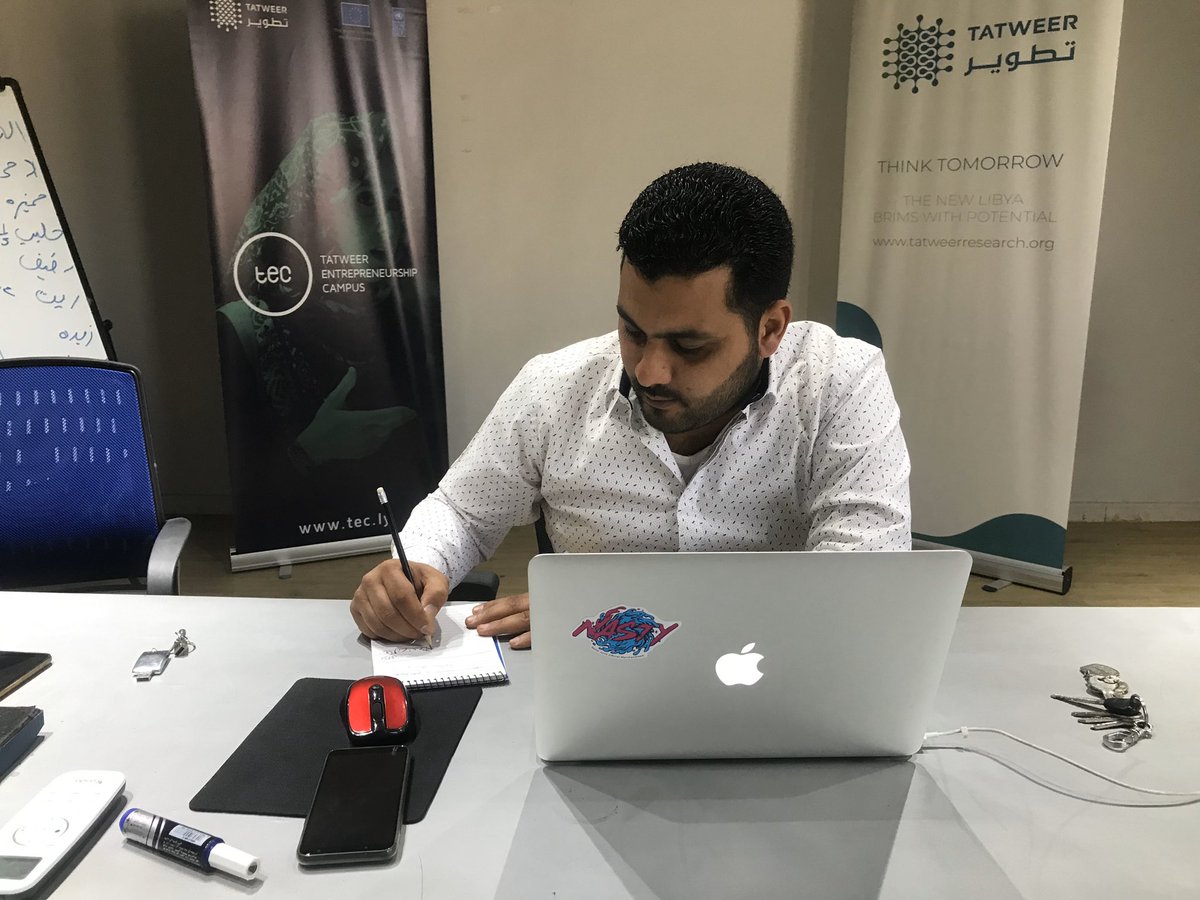 TatweerResearch's tweet photo. Who said quarantine isn’t an opportunity to learn and grow, from their houses young Libyan entrepreneurs in #Sabha completed #TecCrash which is a business administration course covering marketing, finance and much more.
By the great support of @UNDPLibya & @EUinLibya https://t.co/8BgHHJdvqL