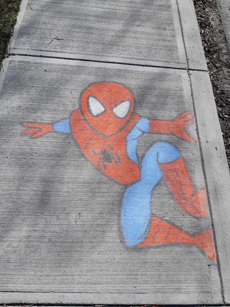 Kimberly_Gray's tweet photo. All the feels today. ❤️ 

My best bud and her husband are making sidewalk art for donations to @CalgaryFoodBank. They’ve raised over $500. 

It’s the little joys that make a big difference right now 🥰 

Thanks, #YYC! #Cartoonsforacause #AlbertaCares https://t.co/Tcew8wao62
