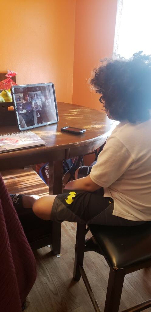 SANCHEZMARIA76's tweet photo. #ChallengeAccepted #athomelearning #DallasISDCheckIn #GPLAStrong @PrincipalRey @HBGonzalezPLA  Here is the senator’s  spirit learning at home. We are strong. https://t.co/8hOPrv98d3