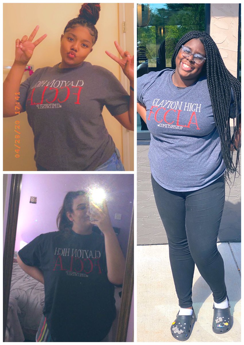 ms_rlangdon's tweet photo. For twin day at @Clayton_Comets for #CHSvirtualspiritweek2020, we decided to take twinning to the max with @claytonfccla! We may not be together physically while twinning, but I have laughed all day talking to these fools! I miss these kids so stinking much 😭😭😭 https://t.co/SY5yBqkEJH