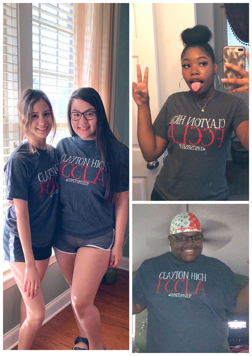 ms_rlangdon's tweet photo. For twin day at @Clayton_Comets for #CHSvirtualspiritweek2020, we decided to take twinning to the max with @claytonfccla! We may not be together physically while twinning, but I have laughed all day talking to these fools! I miss these kids so stinking much 😭😭😭 https://t.co/SY5yBqkEJH
