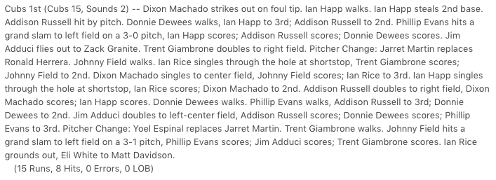 IowaCubs's tweet photo. On this date in 2019, Iowa scored a franchise-record 15 runs in the first inning 💪. Good times, right @nashvillesounds?

🎥>>https://t.co/9CxN5p39cy https://t.co/f6VanbzV1B