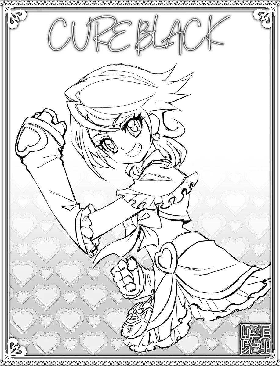漫画家が描いたプリキュアのぬりえマラソンが子供たちに希望を与える
