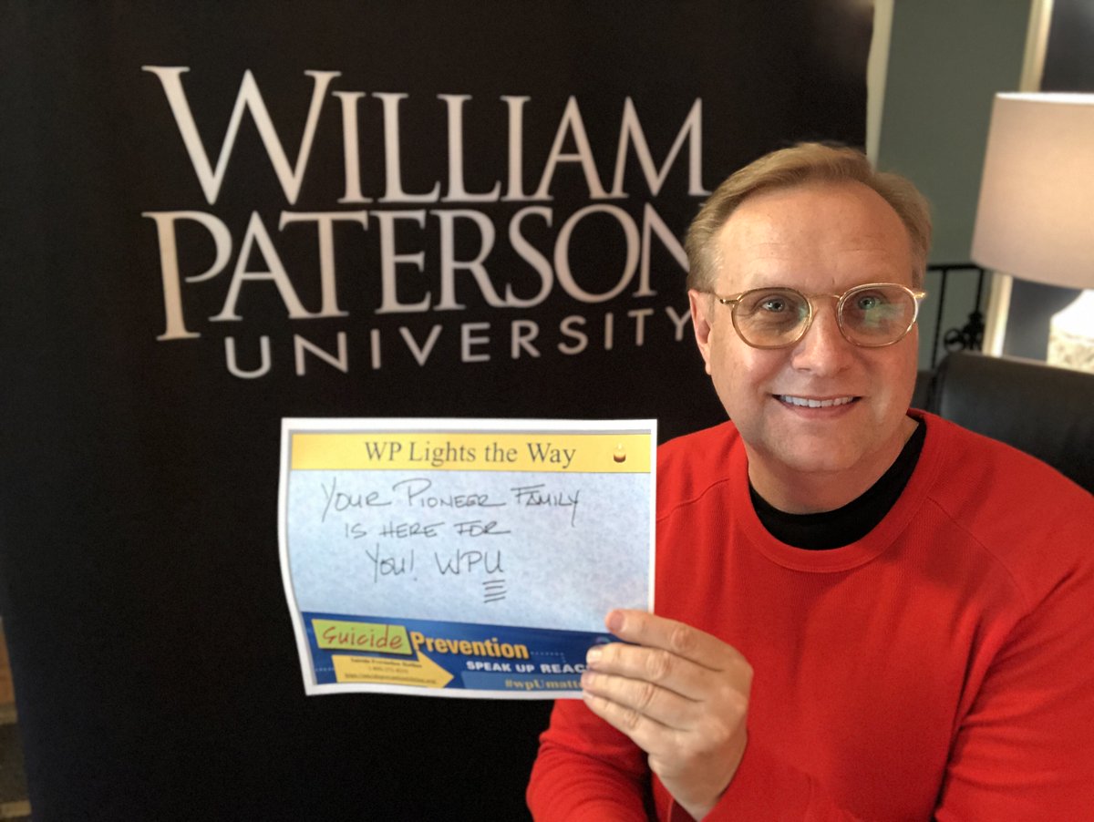 wpunj_edu's tweet photo. Although we could not meet in person for this year's Walk for Suicide Prevention, our campus community came together online to share messages of hope, strength, and support. #wpUmatter
See more: https://t.co/kg5orKqJYE https://t.co/b6mfqz0KNn