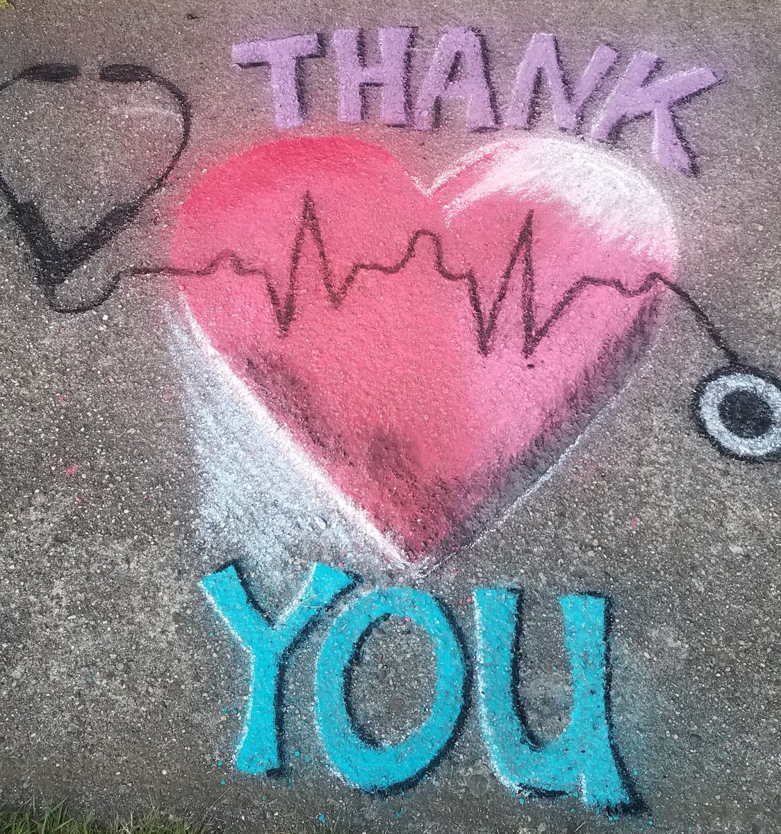 2nd #chalkthewalk.Thanks to all Healthcare Heroes.