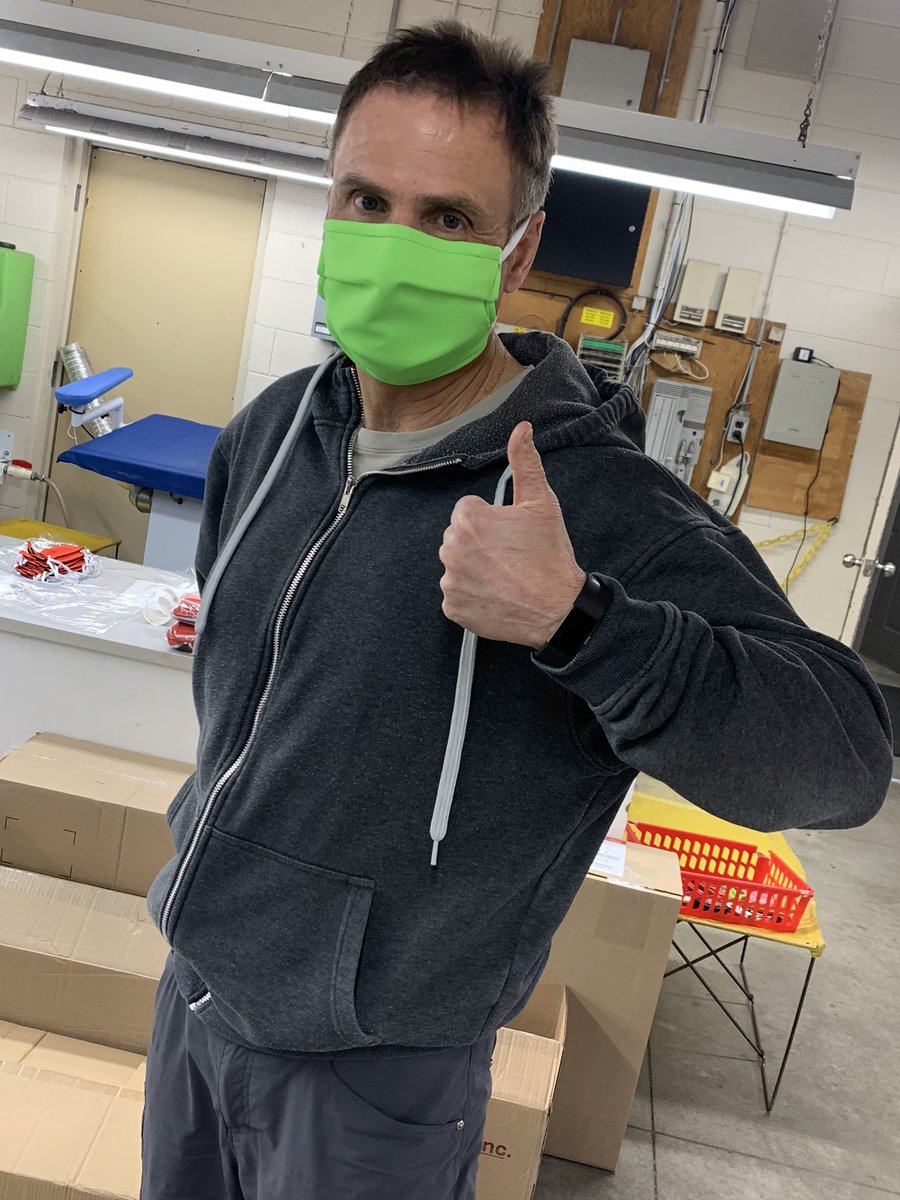 NikoApparel's tweet photo. Reusable, washable & comfortable masks..... delivered today to Hamilton Health Sciences. #hamiltonproud #madeinhamilton #hamiltonhealth https://t.co/KOL90ybl1S