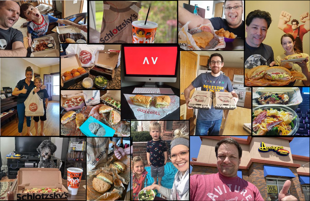 Who's hungry? Team lunches are one of our favorite company perks, but we haven't been able to fully enjoy them in awhile. In celebration of #CastawayWeek and to promote staying connected within our communities, each Aviturian was a GrubHub gift card for #TheGreatAmericanTakeout!