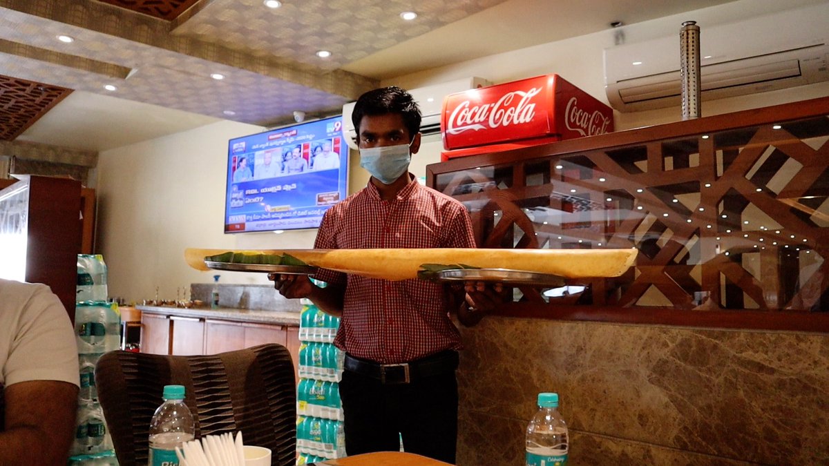 mumziesandpapa's tweet photo. Who doesn't love a massive dosa? Chutney's restaurant in Hyderabad has a huge 70MM dosa! Watch us devour it in no time in the latest episode of #AuthenticIndia @Pdwivedi04  #IndiCurious  https://t.co/s6qspyUWRr https://t.co/fVVCcgotd4