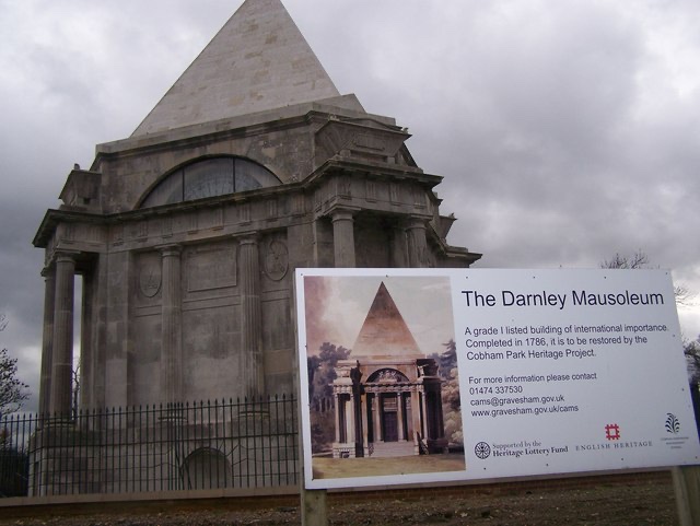 5/ Darnley Mausoleum was designed by James Wyatt for The Earl of Darnley in 1786. The Grade I listed structure was damaged by arson in 1980 which bought the floor down. After a grant from Heritage Lottery Fund the mausoleum was restored & is now in the care of The National Trust.