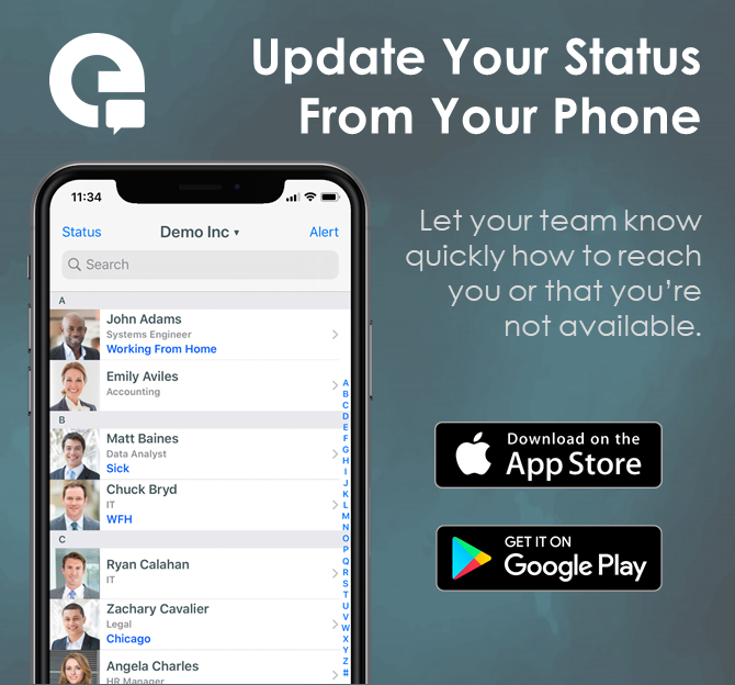EasyGrouper's tweet photo. EasyGrouper Connect lets you quickly let your team know your status right from your phone.

EasyGrouper is offering Connect for free during this health crisis to allow organizations to stay in touch remotely.

Learn more about EasyGrouper: https://t.co/iYjFvqVtym https://t.co/G1Rrd6rVbO