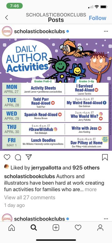 jerrypallotta's tweet photo. Instead of #LearningLIVE tomorrow, join me at 3 pm EST with @ScholasticClub reading #WhoWouldWin https://t.co/NcF48hTnGU