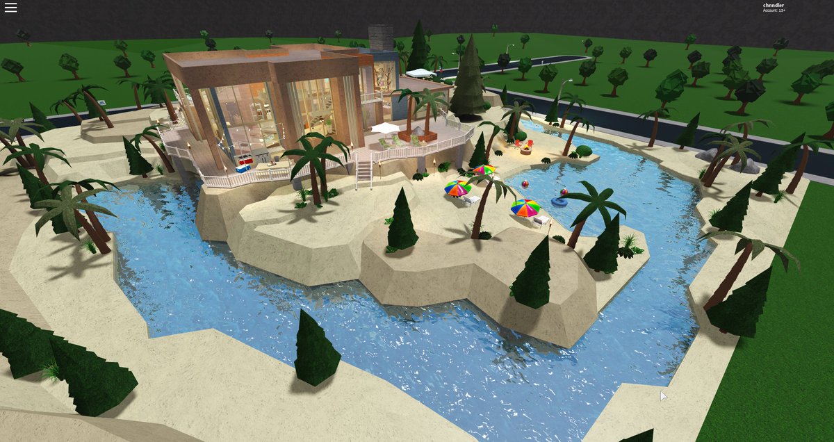 Morf The Raccoon On Twitter Roof Is Terrain Now I Guess Been Awhile Since I Built A House And Not A Town Uwu 427k Beachside Vacation House Bloxburg Welcometobloxburg Https T Co Wmshnxcvxr