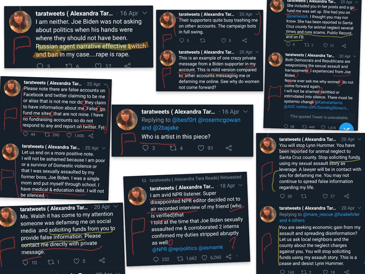 Well, I had planned to spend a good chunk of time reading Tara's old tweets to find ones that seemed to be written in a Russian accent. I only made it 2 weeks back before I ran out of space for more examples. These are the red flags I found JUST from the last 2 weeks.