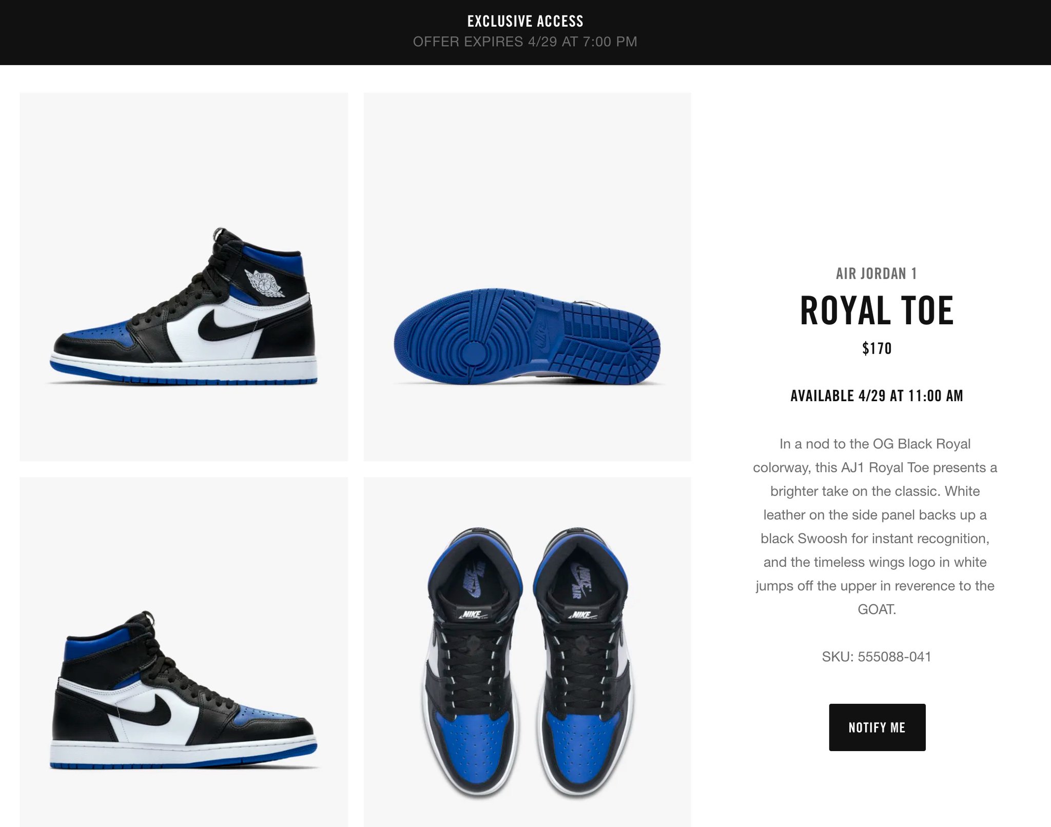 royal toe sku