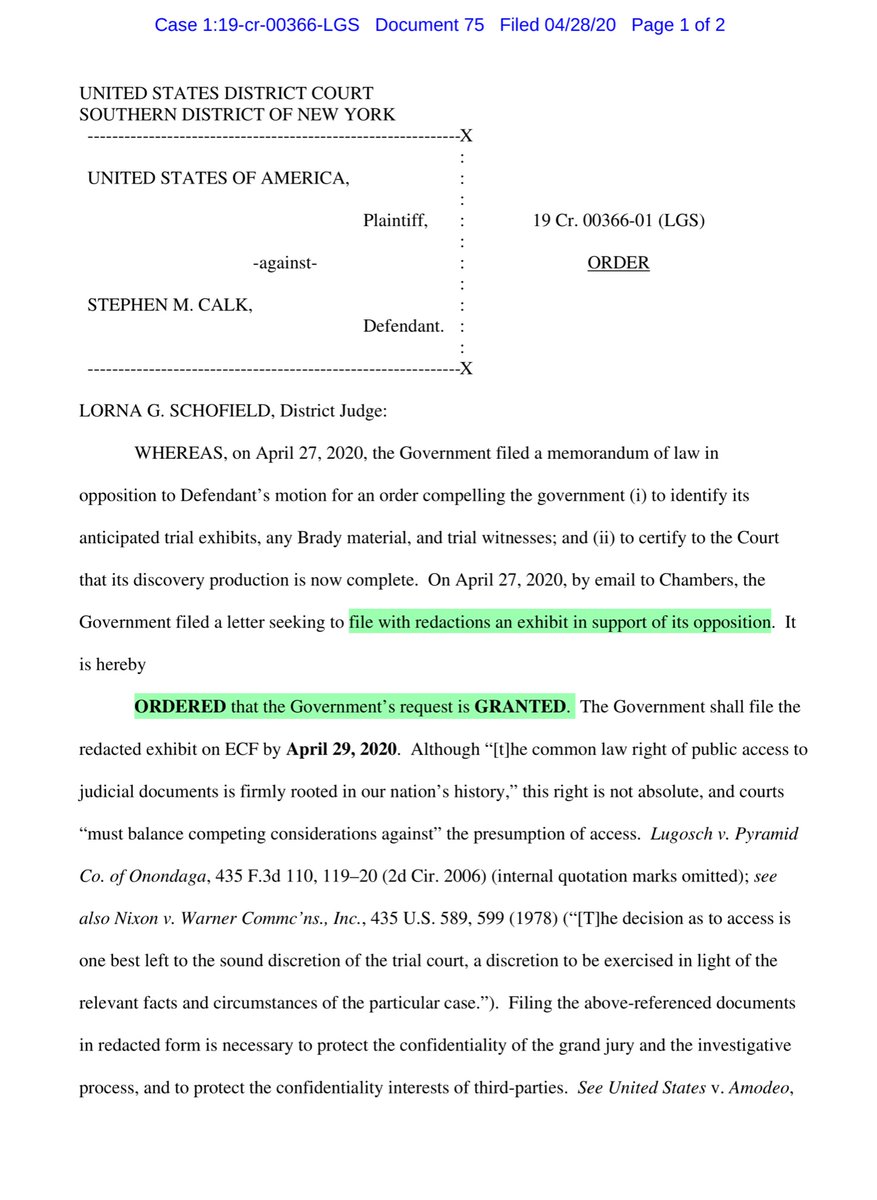 Strictly informational;yesterday the Govt filed a memo of law in oppo to “Defendant’s motion for an order compelling the government”-identify its anticipated trial exhibitsBrady materialtrial witnessesto certify discovery production is now complete. https://ecf.nysd.uscourts.gov/doc1/127126800367
