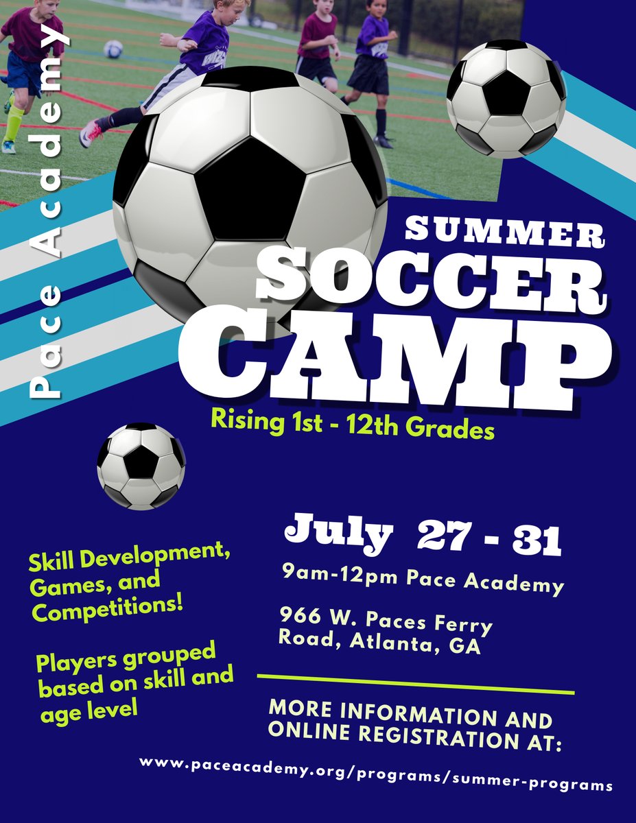 'Pass' this information along to everyone you know! Soccer Camp with Coach Lucas Moreno will help your player develop their fundamental skills in a fun and competitive environment!

More information and camper registration is available at paceacademy.org/programs/summe…