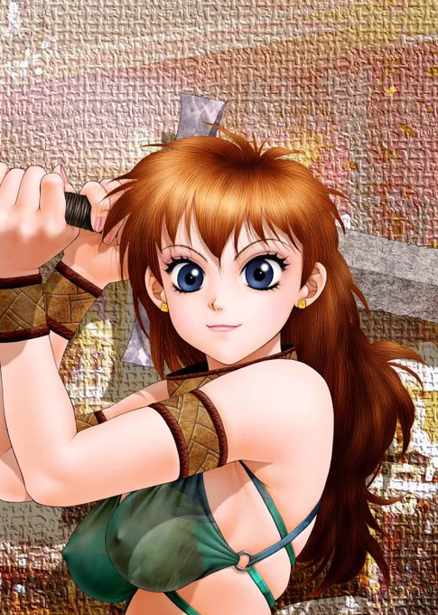 描いた時期は違うんだけど、同じ「Princess quest saga」の単行本カバー絵です。自分でもわりと気に入ってる作品なんだけどなのです(^^;; 