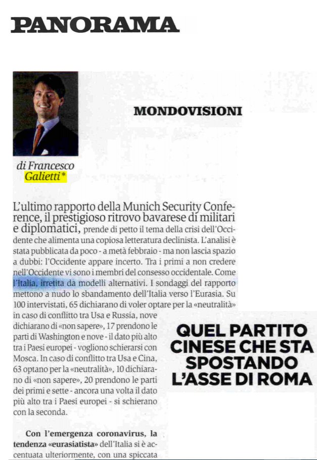 galietti82's tweet photo. Nel numero di Panorama in edicola oggi c'è anche un mio commento sulla deriva eurasiatista dell'Italia https://t.co/pdYKCVdDrJ
