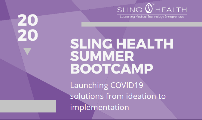 SlingHealth's tweet photo. Sling Health National is hosting a virtual Summer Bootcamp, a 4 week program which will focus on Covid-19 innovation!

Our bootcamp will run from May 11-June 5!

Teams can sign up here: https://t.co/s4gcKUDY1Q
Mentors sign up here: https://t.co/zUxaLfwxIn https://t.co/elCMBKYKK6