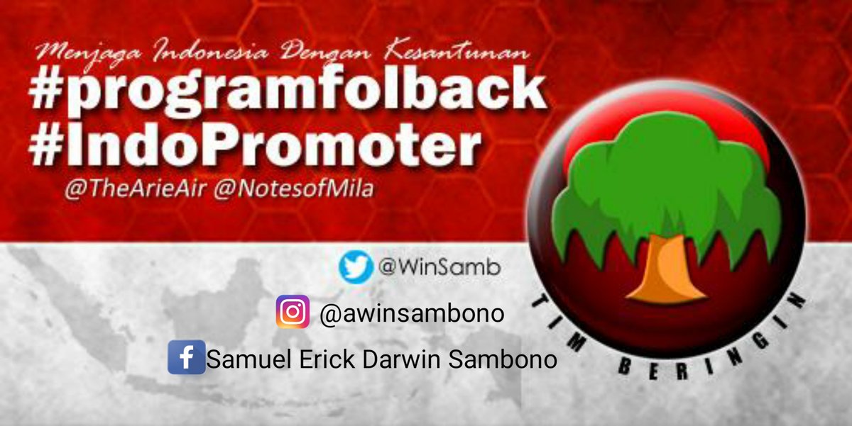 WinSamb's tweet photo. 🌳52 fr. @ariefnoviandi_ 
@kadrun_hunter 
@MarinusWaruwu1 
@Watrasri 
@KangkungMbah 
@GOperasi 
@ytri1209 
@pule_polsek 
@PretiWn 
@kudesign01 
@ricosiswandi 
@CameronRiyan 
@ajibsusanto #programfolback #IndoPromoter @TheArieAir by @WinSamb A Lot of Thanks 4 @deevandra https://t.co/XjyMRKzMlq