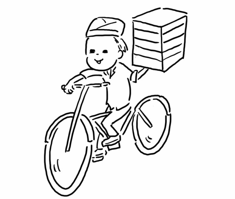 Littlemayworks T Co Lf4rcianle また下手ウマなイラストアップしました モノクロも初めて上げてみました コロナに負けず頑張りたいですね 出前 デリバリー テイクアウト イラスト 無料イラスト 無料素材 フリーイラスト フリー