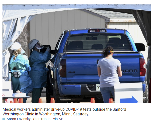 27/The 2 plants = 10% of the nation’s pork processing."After the outbreak of COVID-19 at Smithfield Foods in South Dakota, workers at the JBS pork processing plant in Worthington feared an outbreak at their own plant, about 60 miles across the state line, was inevitable."