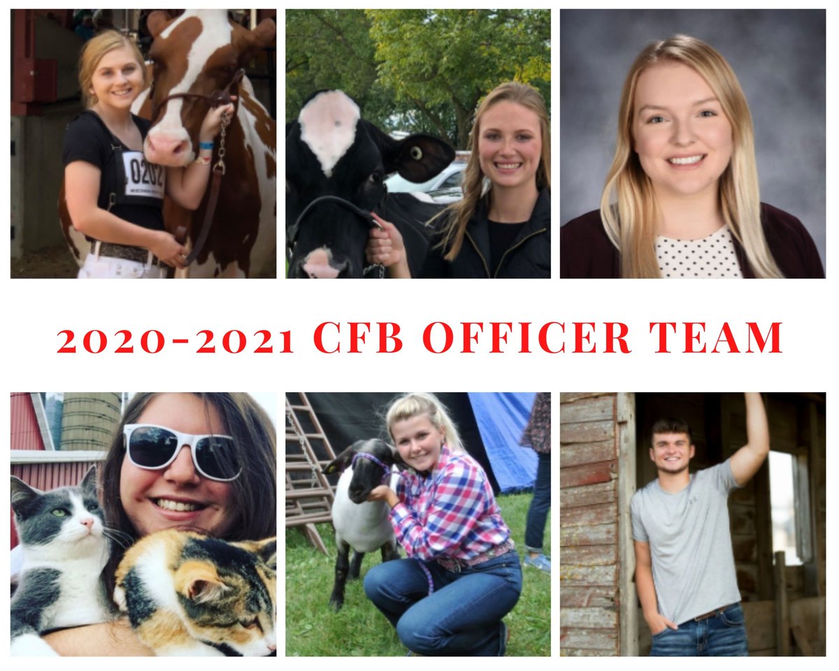 Congrats to our new officer team! 🎉

President: Taylor Gracyalny
Vice President: Lindsey Sarbacker
Treasurer: Ashley Nelson
Secretary: Sabrina Servais
Ag in the Classroom: Olivia Spaight
Public Relations: Zach Weigel

We are excited to see you lead CFB next year!