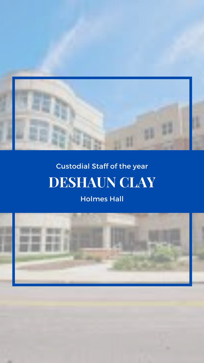 UKYRHA's tweet photo. Congratulations to Deshaun Clay, this years winner of the Custodial Staff of the Year! @UKHolmesHall https://t.co/sa2UAMZIx1