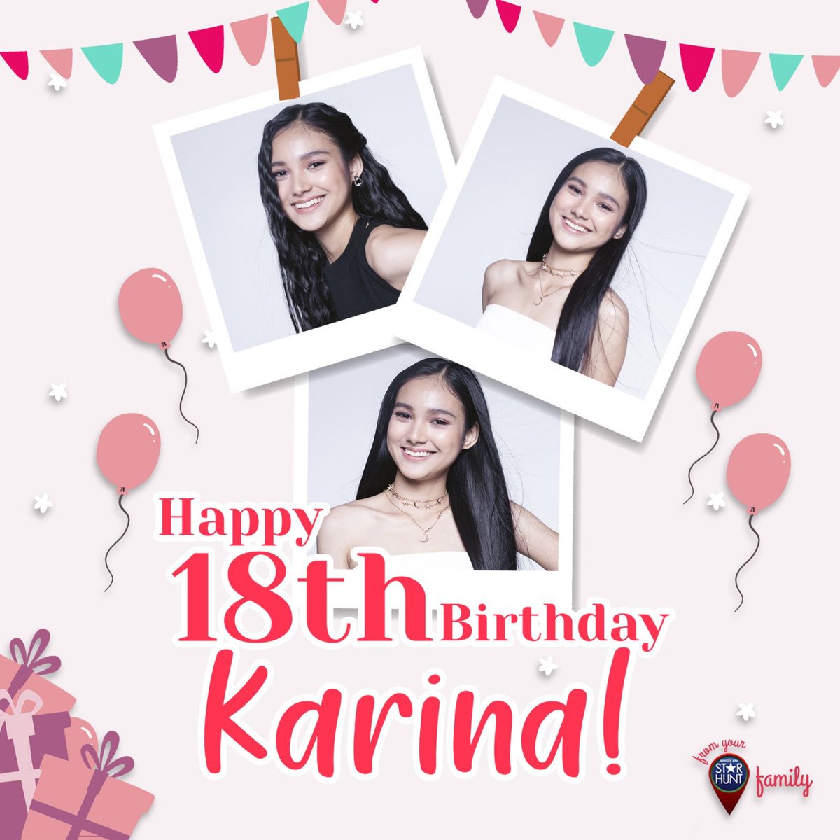 starhuntabscbn's tweet photo. Happy 18th Birthday @MissKareee! We wish you all the best! Keep shining! 🌟 https://t.co/iLKlTIj7Qg