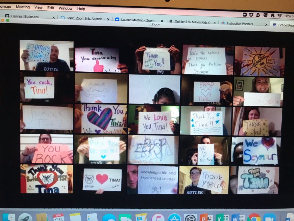 The people who make up EPPSP are what makes this program so special. We want to highlight one particular person who has gone above and beyond as a leader in education, Professor Tina Seymour <a href="/SLSConsultingEd/">Tina Seymour</a>. What a blessing it has been to have her as faculty. THANK YOU!