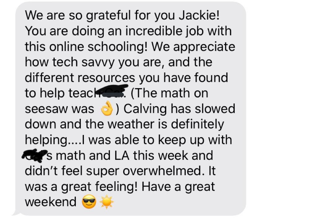 jackie_heide's tweet photo. Virtual teaching and learning at home is something that most families and teachers did not sign up for. It is challenging and just when I was doubting my abilities to meet the needs of my students and their families these rolled in. #WRSDproud Connections Connections Connections https://t.co/jaro2MnCXo