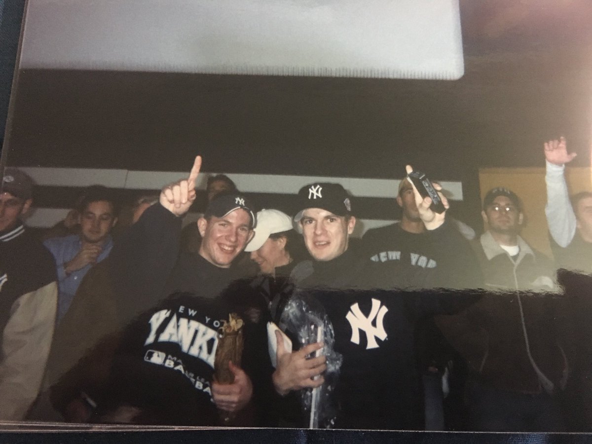 ChrisJ_owns's tweet image. Almost time for the @AaronBoone walkoff but everyone forgets those 2 solo @BoogSciambi homers kept us in it. How bout that birthday shoutout for Brian? #game7magic