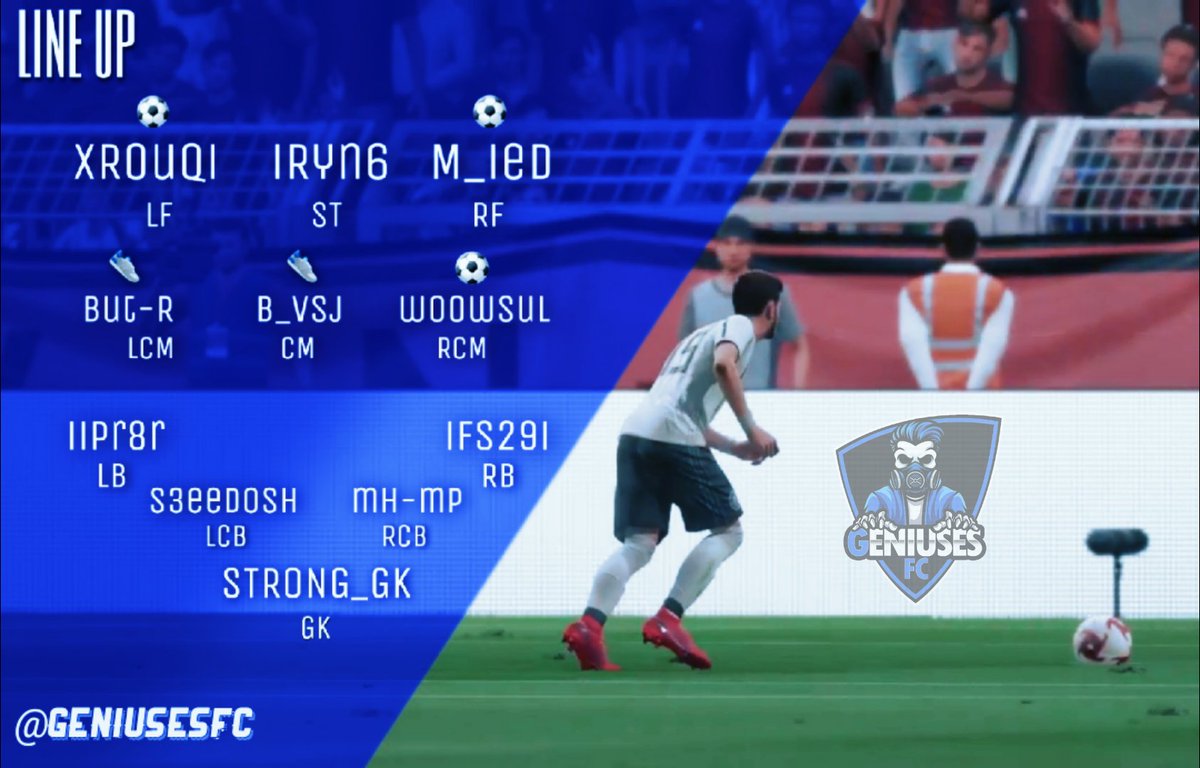 GENIUSESFC's tweet photo. #MatchDay
#GS #ProClubs #بروكلوب
- 🆚 | @_w0nz
- 🏆 | @GIoryFc CUP
- أسـاطـيـر ! ⚫🔵
الى دور نصف النهائي! .
#GSFOREVER https://t.co/Qbqp3YvNZ6