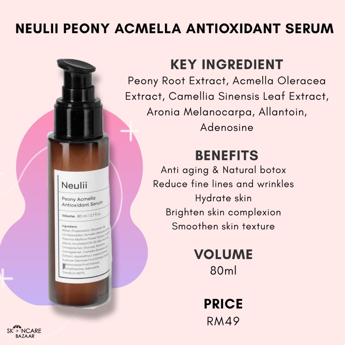 neulii peony acmella antioxidant serum
