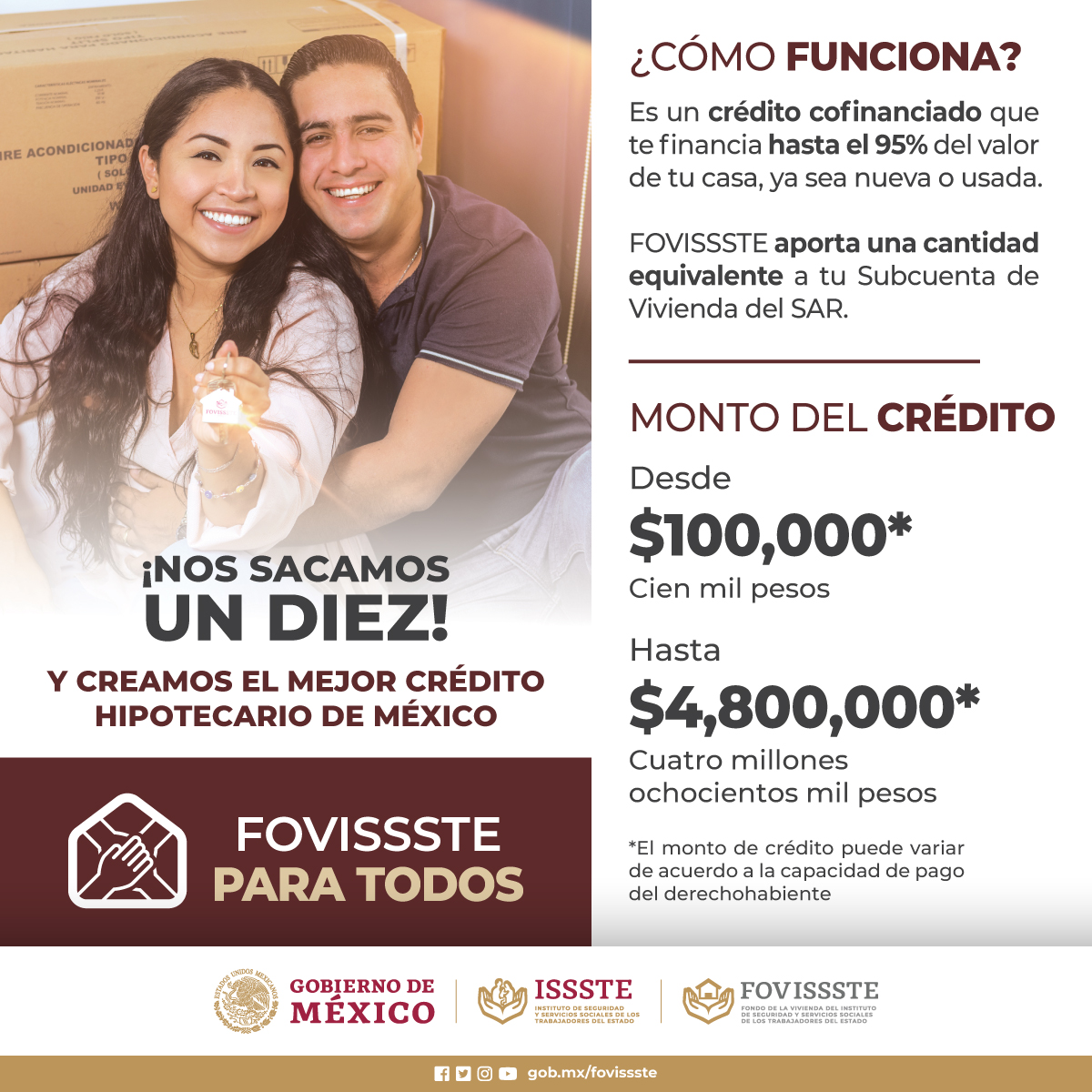 FOVISSSTEmx's tweet image. ¡Llegó el crédito en pesos que estabas esperando! 🏡 💰

Conoce las características y requisitos de #FOVISSSTEparaTodos