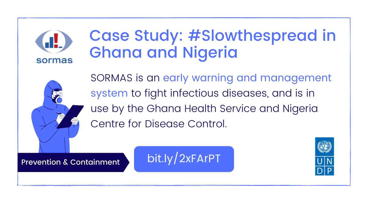 UNDPtech's tweet photo. Using #opensource to fight #COVID19: SORMAS helps implement #diseasecontrol and #outbreakmanagement procedures. https://t.co/pJOjlrpSrF
This is part of the @UNDPtech COVID-19 digital toolkit. WATCH THIS SPACE: https://t.co/5bcdrwgB9L
#stemthespread #innovation #hackthevirus https://t.co/h6K4L5yimf