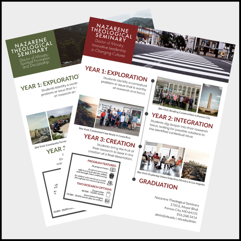NazSeminary's tweet photo. Interested in learning more about the Doctor of Ministry at NTS? Check out these new infographics which give an overview of the program's structure. The DMin is 36 hours and can be completed in 3 years. Start your journey today! Learn more at https://t.co/WCTsa8CI9O #ntsdmin https://t.co/I9ej7lPvDd