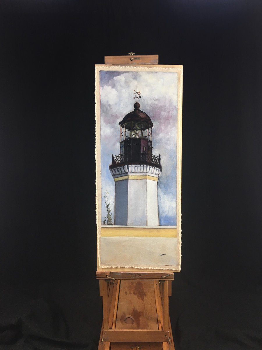 JeSoundkeepers's tweet photo. Punta Tuna Lighthouse, Oil on Canvas, 22x9 inches — This painting was executed in 2019 while visiting southeast of Puerto Rico. This is #puntatunalighthouse #puertorico https://t.co/57KWclBJ0f