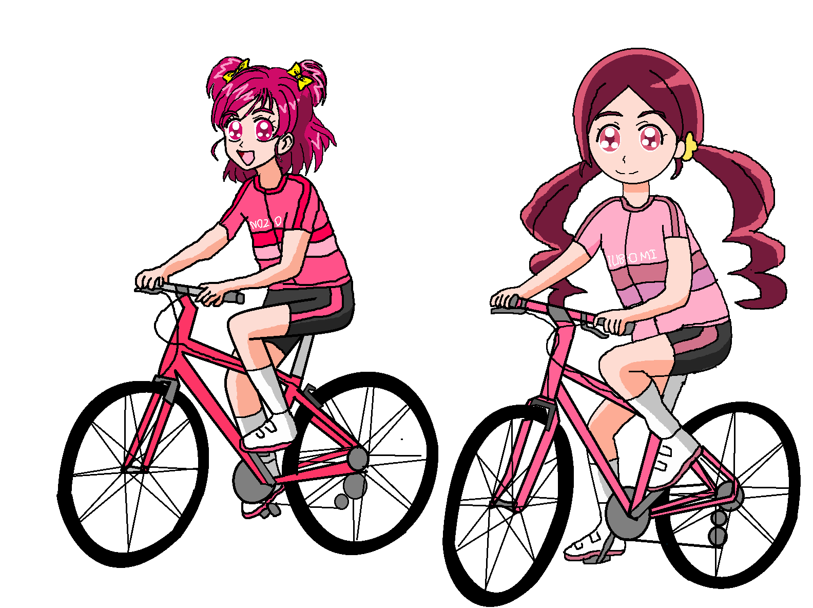 ট ইট র プリキュアオールスターズ Pas プリキュア サイクリングプリキュア サイクルジャージ 夢原のぞみ 自転車 花咲つぼみ キュアブロッサム キュアドリーム レーサーパンツ 絵描きさんと繋がりたい Precure 今回のプリキュア自転車絵は つぼみ