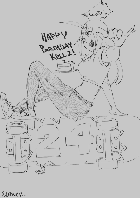 HAPPY BIRTHDAY @Kellzallday 
here's your L4w hHole shirt AND new board for kate!
(should be good for about a year) 