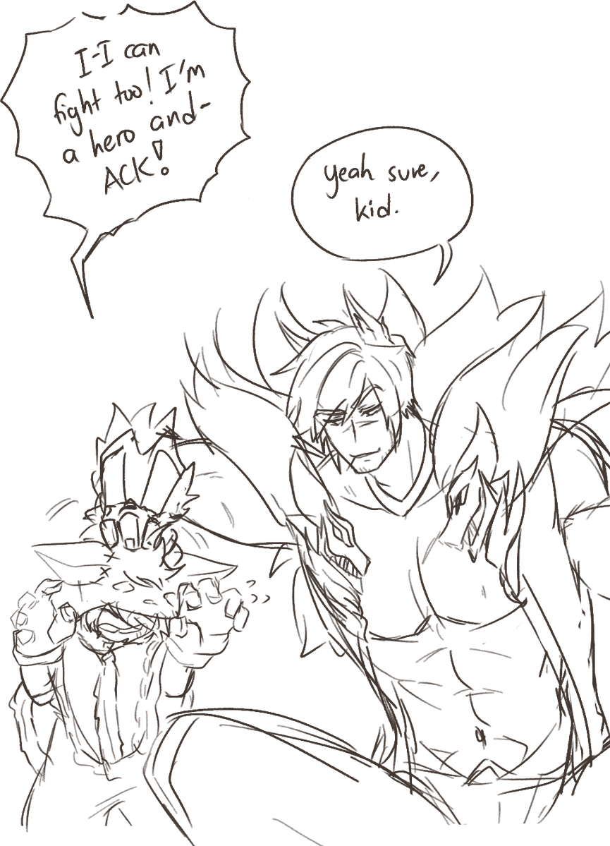 Warmup sketches of unlikely friends 