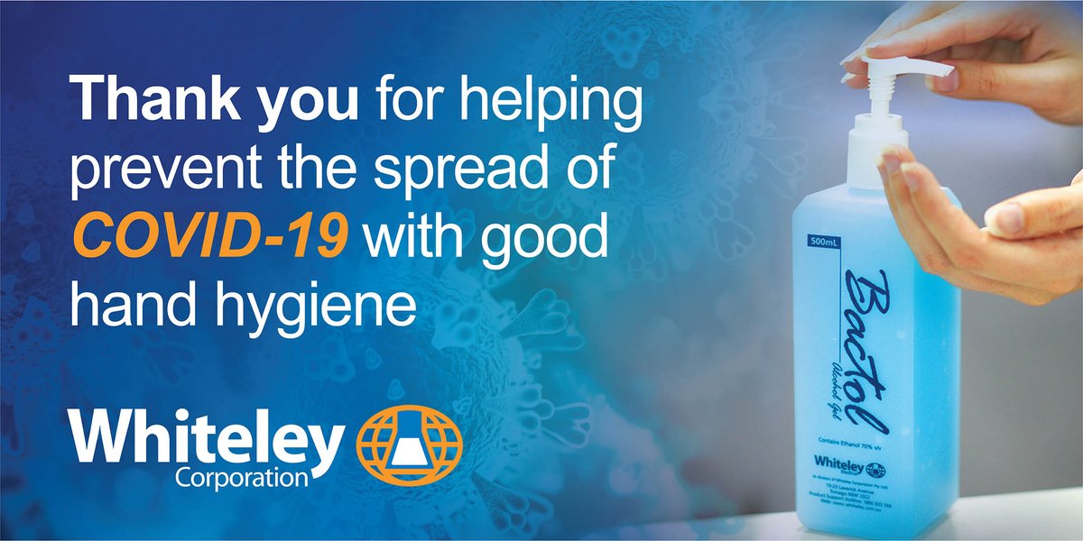 WhiteleyCorp's tweet photo. Whiteley Corporation understands the importance of hand hygiene particularly in healthcare. There has been a significant increase in consumption of hand hygiene products during the COVID19 pandemic and we’re thankful everyone is doing their part to prevent the spread of COVID19! https://t.co/SYL7zlbAYI