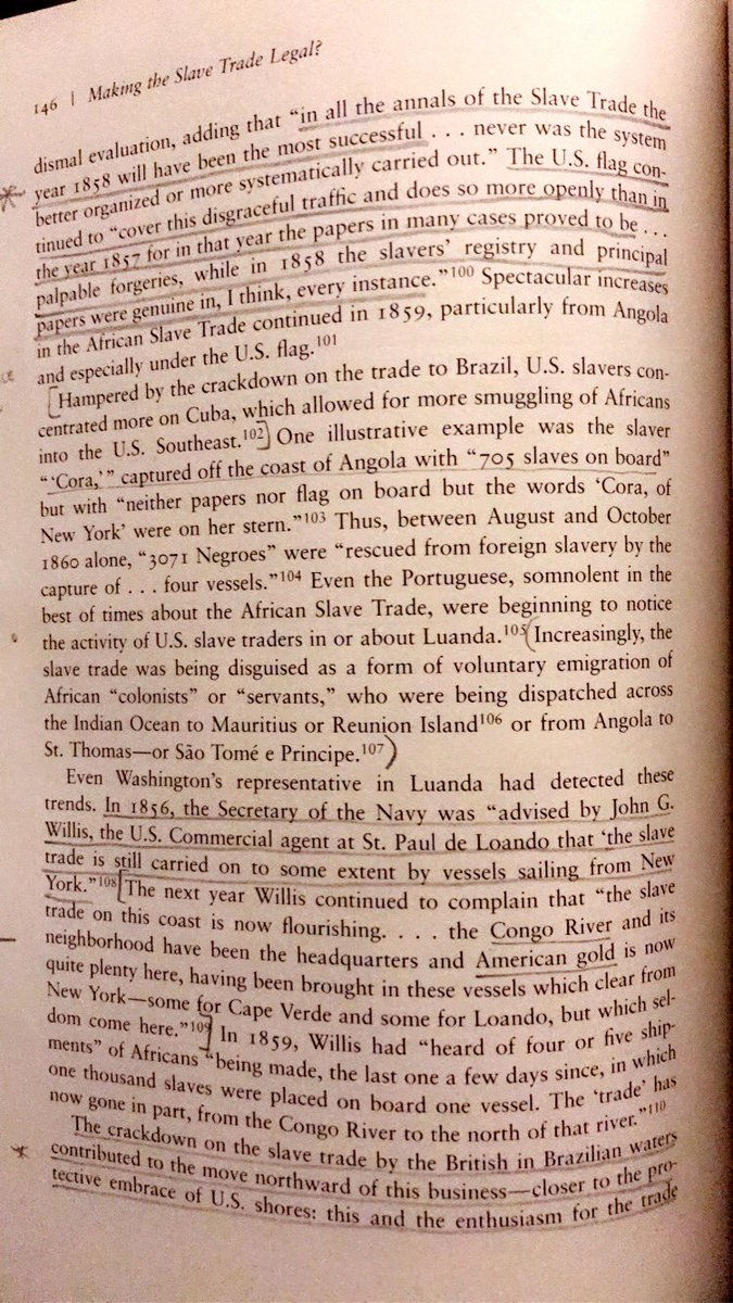The U.S. flag offered the best protection against anti-slave trade patrols to white slave traders of all nationalities. In 1859, there was a large demand for U.S. flags among slave traders in Angola to be “attached to vessels engaged in shady business”