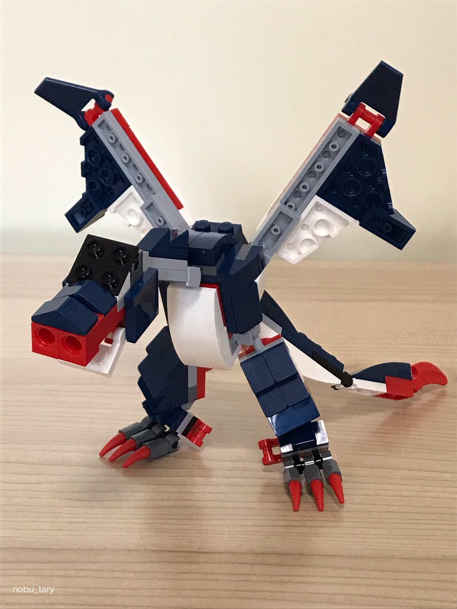 LEGOクリエイターの「31088 深海生物」を組み替えてレゴのドラゴンにし