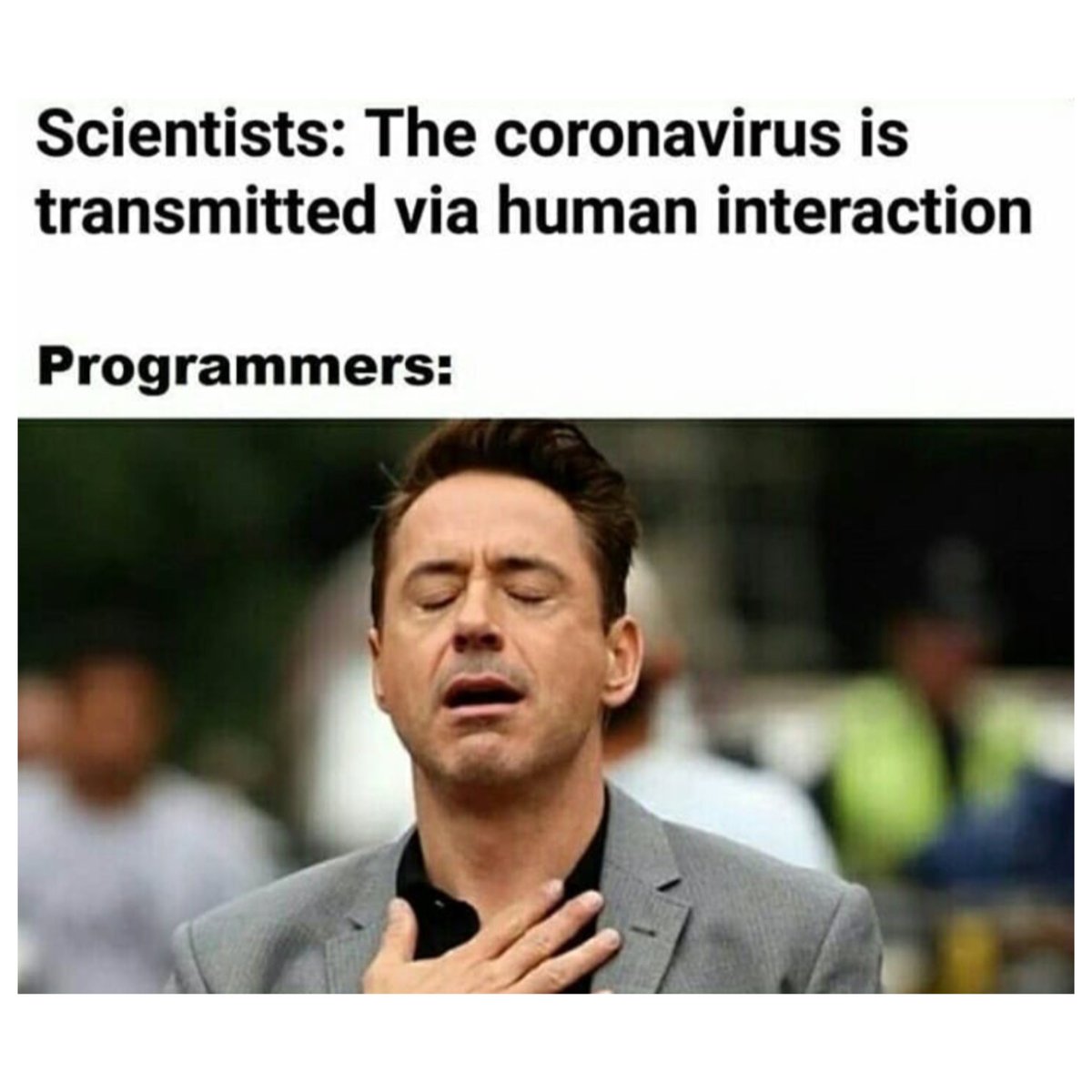 thefinallyfree's tweet photo. All the programmers out there can relate 😂

#funny #meme #codingmeme #finallyfree #finallyfreeproductions #coders #developers #devteam #codingislife #code #picoftheday #instafunny #programmers #programmer #programming #coronavirus #covid19 #corona #virus #programmersbelike https://t.co/4gvSH9fXl8