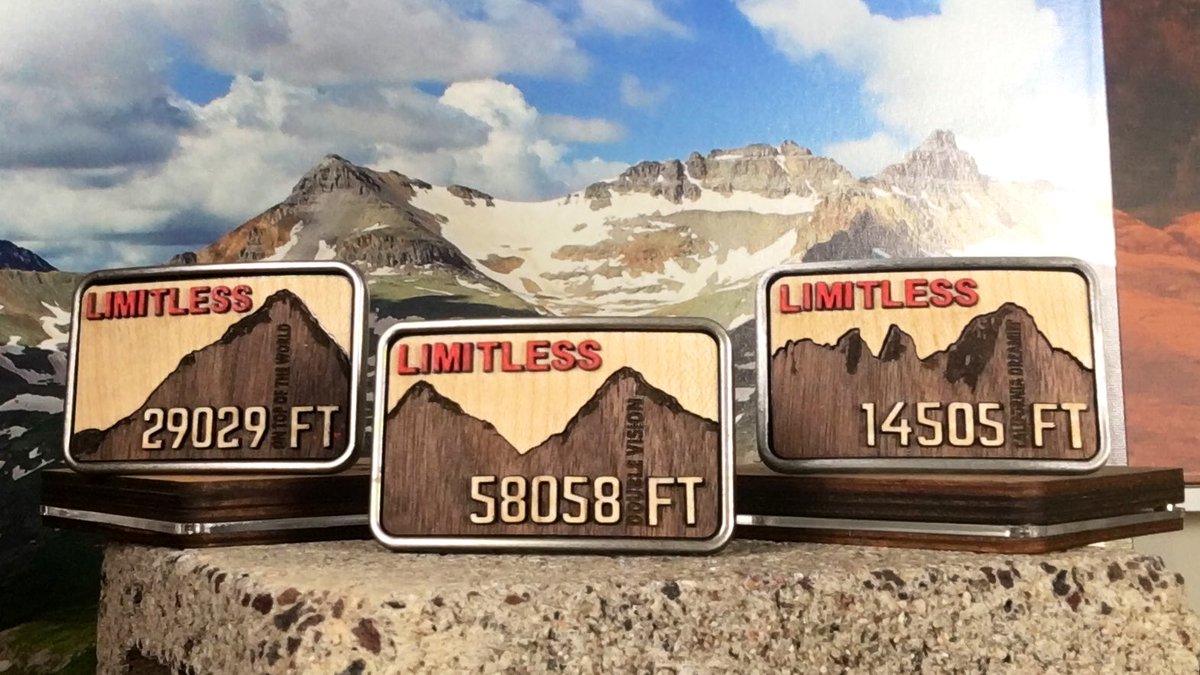 JamilCoury's tweet photo. A teaser shot of the Limitless Vertical Challenge belt buckles. https://t.co/o37mvaEVLD https://t.co/RyMzuAZd0H