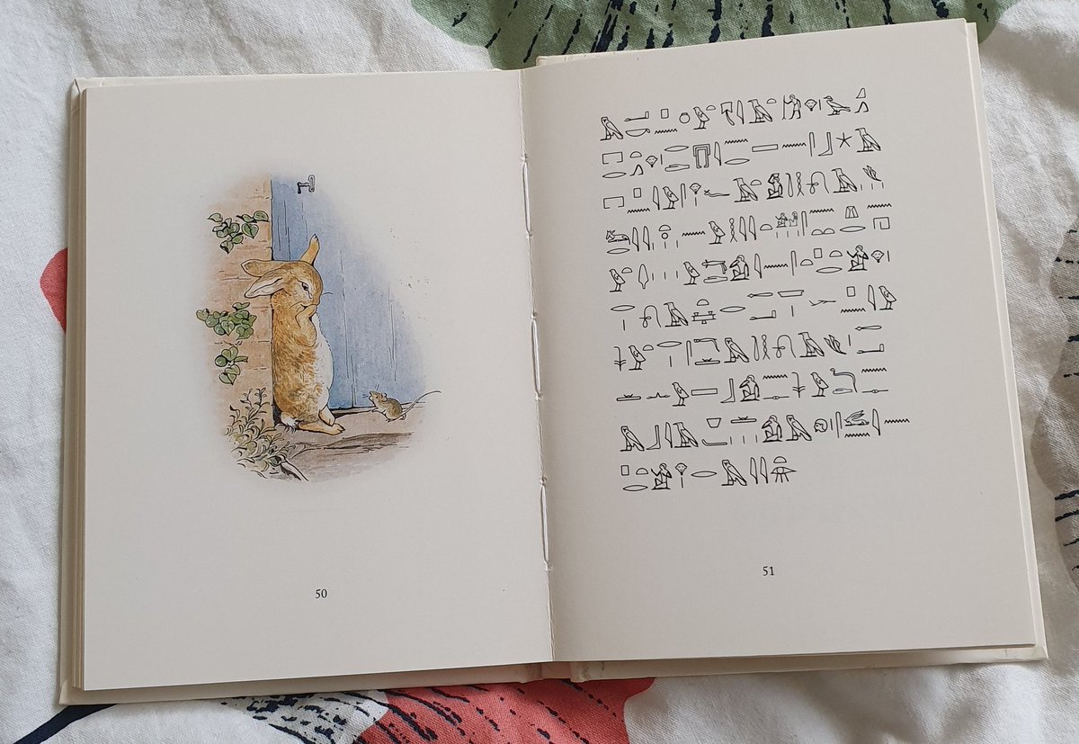 Look at this cute little hieroglyph edition of the Tale of Peter Rabbit from the <a href="/britishmuseum/">British Museum</a> 🐇