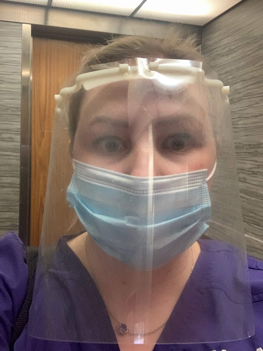 CareFudundae's tweet photo. Just received some very positive feedback from our recent delivery to @VITAS Healthcare. Check out these #HealthcareHeroes in action with #3Dprinted face shields and ear savers. 
Thanks for being awesome! #DaytonFightingCOVID

@MasksForDocs @makeitdayton @erikcederb https://t.co/mKqQUEhyXb